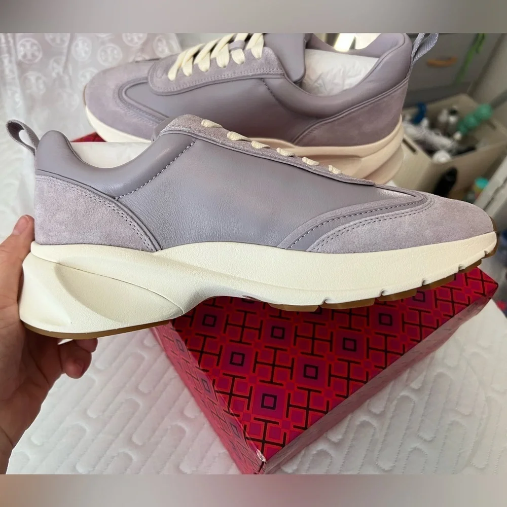NIB Tory Burch Good Luck Trainer Spring Lavender - size 8